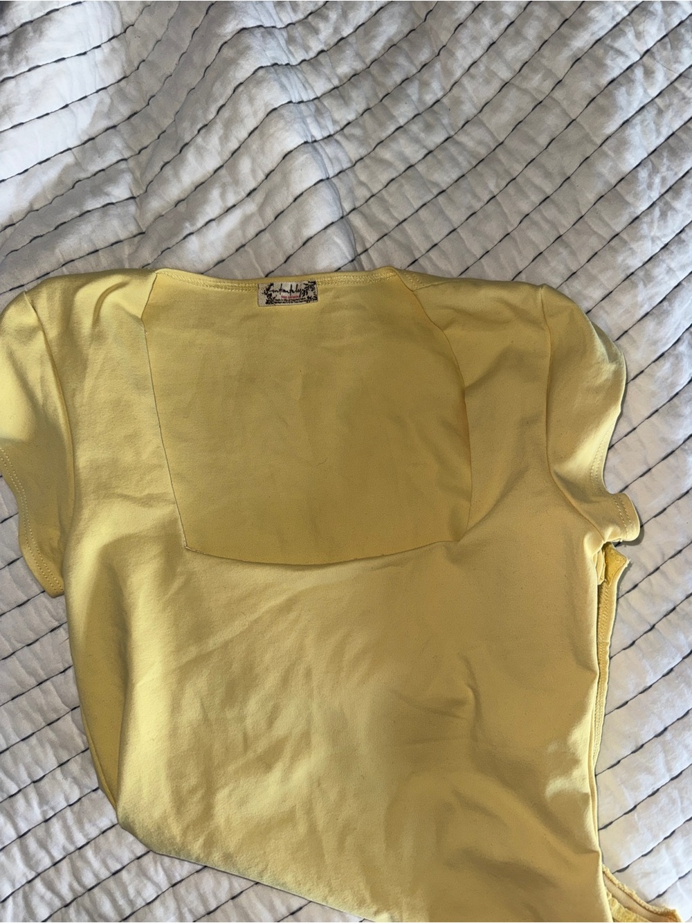 Yellow Free People Square-Neck Women’s Bodysuit - Picture 5 of 5